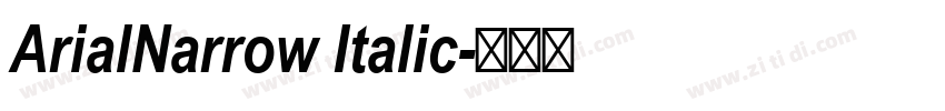 ArialNarrow Italic字体转换